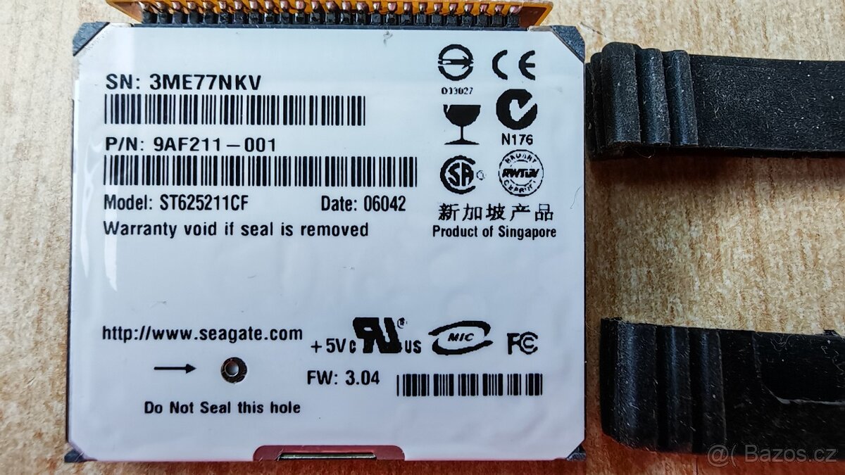 Prodám Miniaturní 1" HDD Seagate ST1 2,5 GB - 4