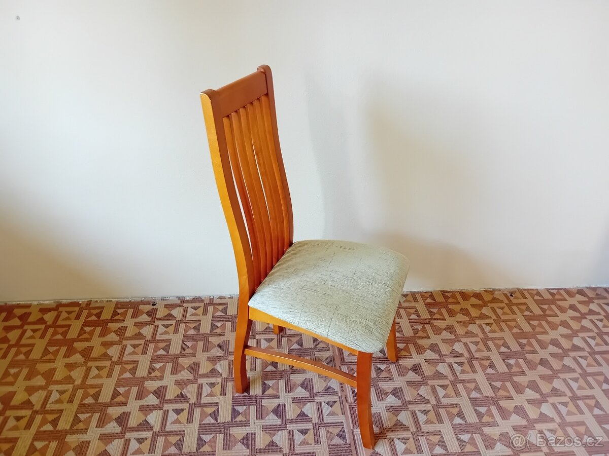 Jídelní rozkládací stůl + 6 židlí - třešeň - 4