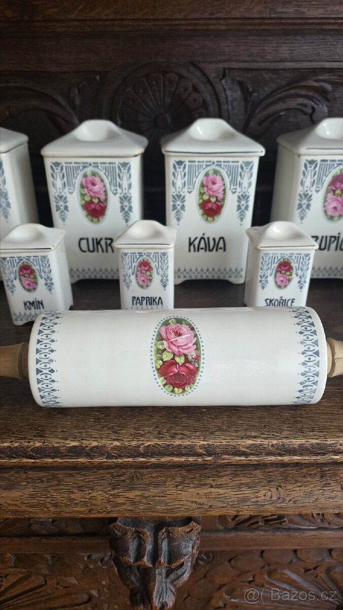 Keramické kořenky s motivem růžiček - 4