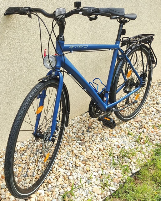 Pánské silniční trekingové kolo ALUMINIUM rám + světla - 4