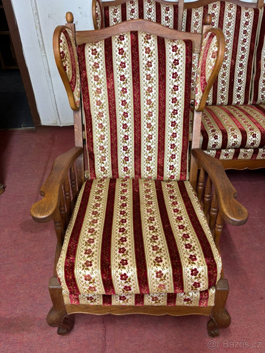 Starožitná sedací souprava 3+1+1 - 4