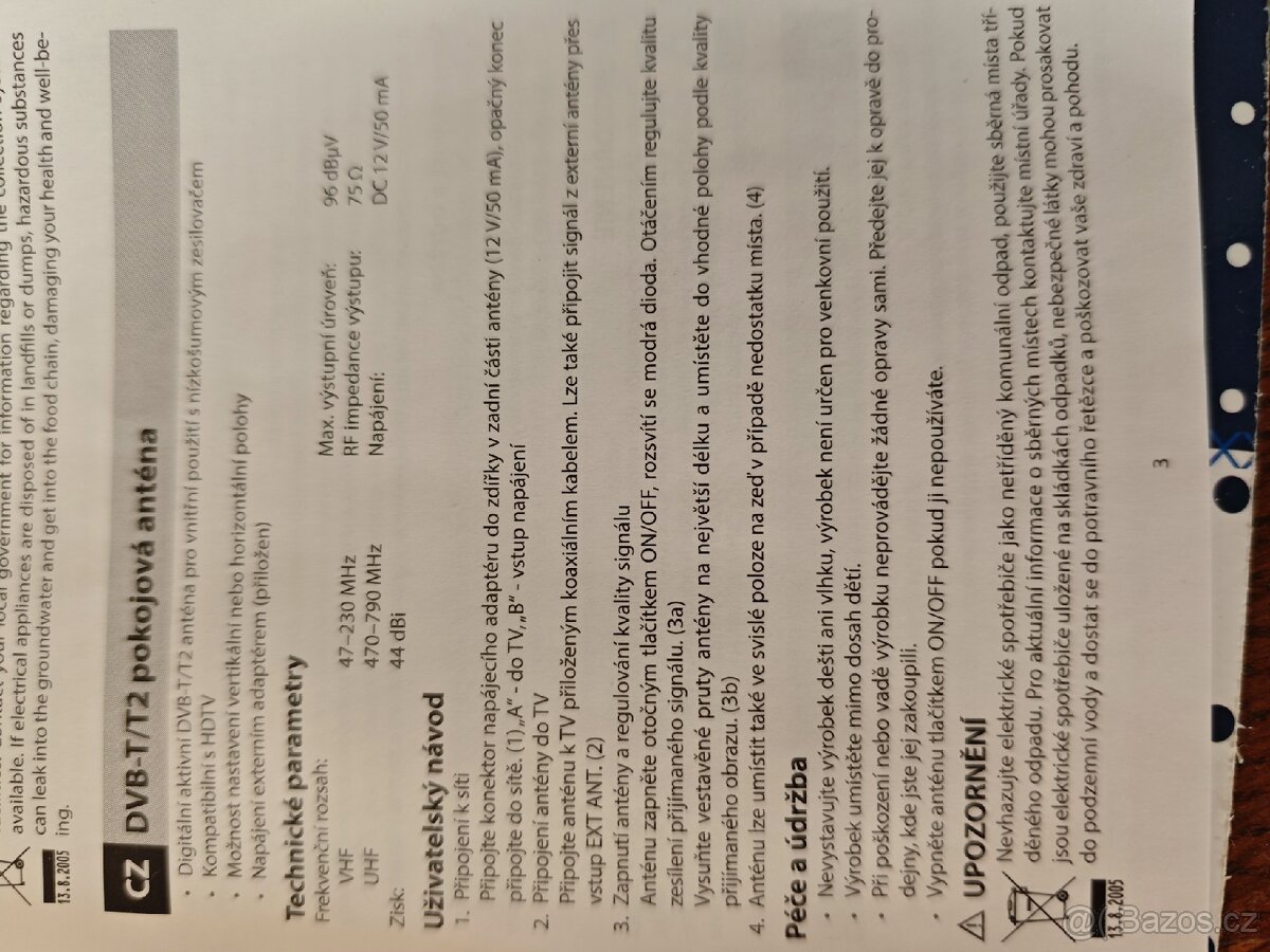 DVB- T/T2 pokojová anténa - Tunner - 4