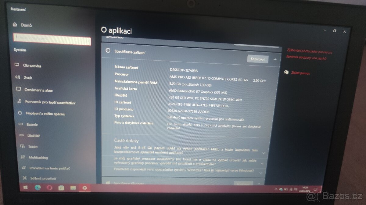 notebook Lenovo ThinkPad - 4