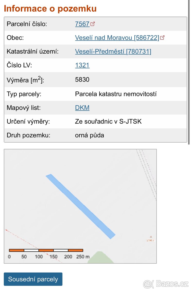 Prodej 1 ha orné půdy - 4