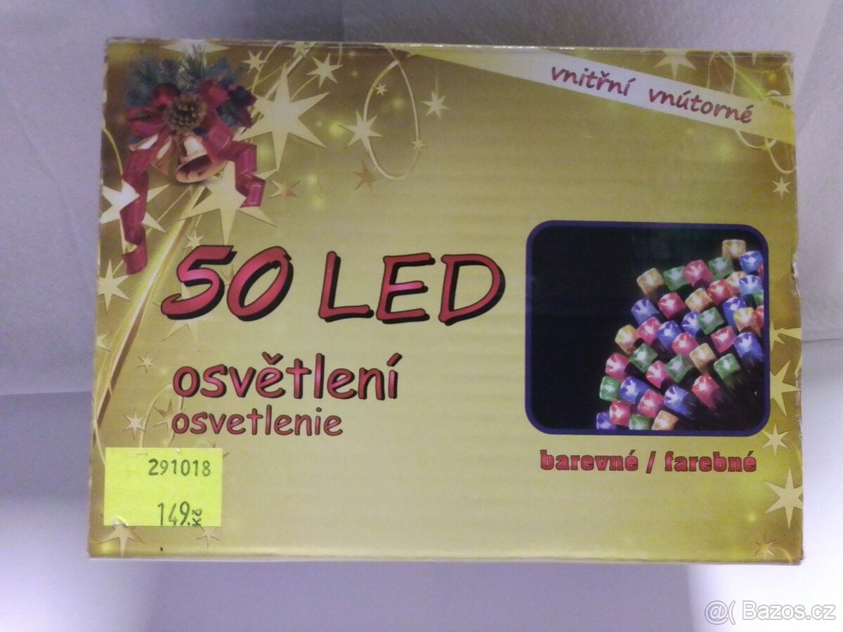 LED světelný řetězy, svítidla barevné a bílé/žluté barvy - 4
