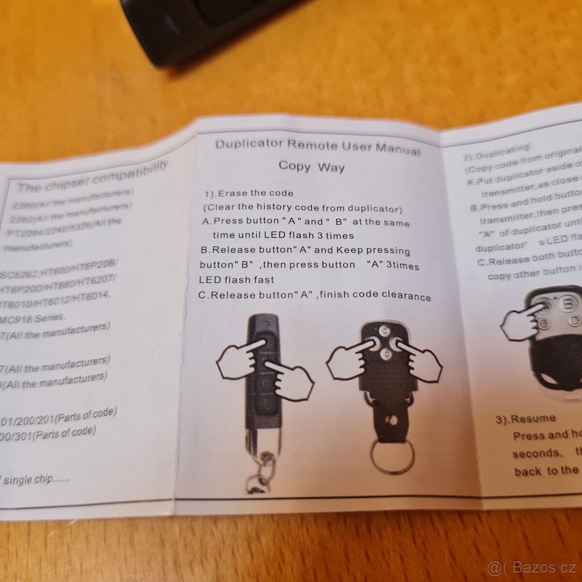 Univerzální dálkové od pohonu brány s pevným kódem 433 MHz - 4