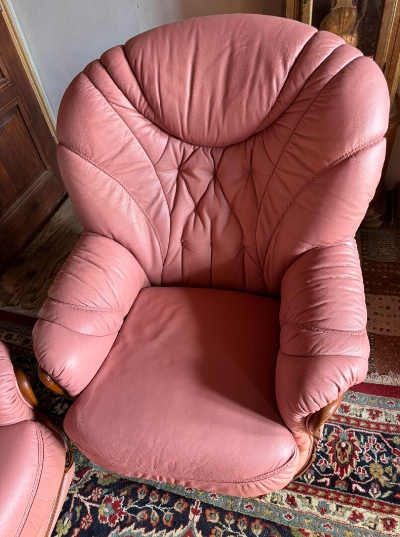 Italská kožená sedačka 3+1+1, 4667 - 4