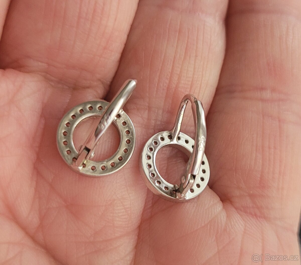 Stříbrné náušnice - punc - 4