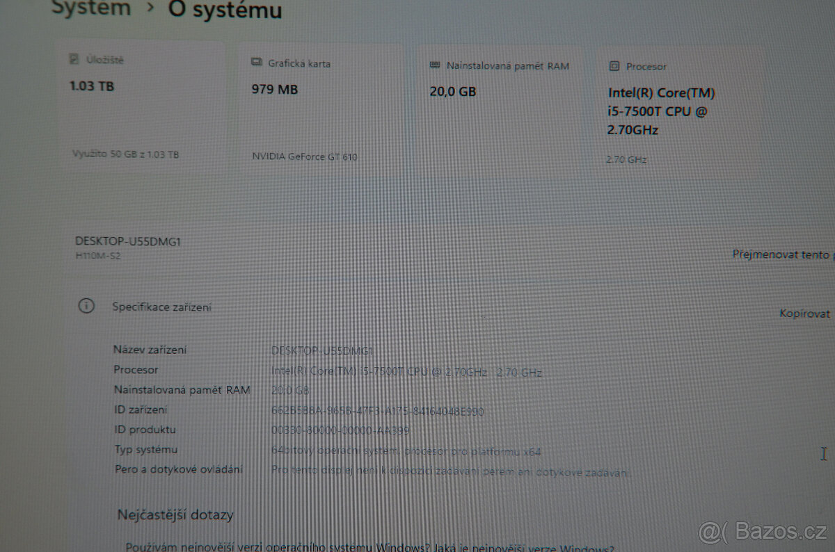 NATEC GIGABYTE H110M-S2 i5/20GB/SSD128GB+1TB/GT610 - 4