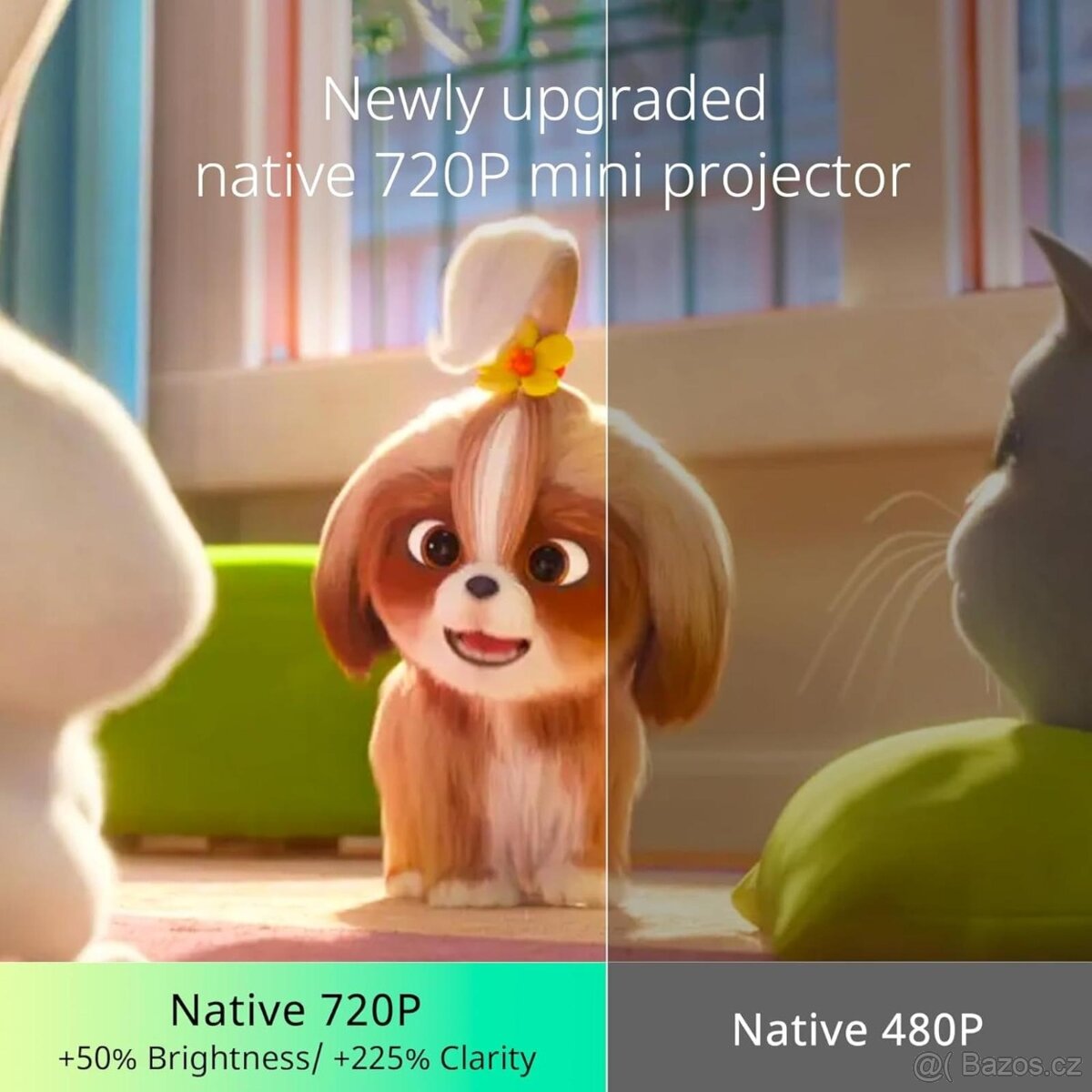 YOTON Y3 Mini Projektor 1080P, 15000L rozbalený - 4