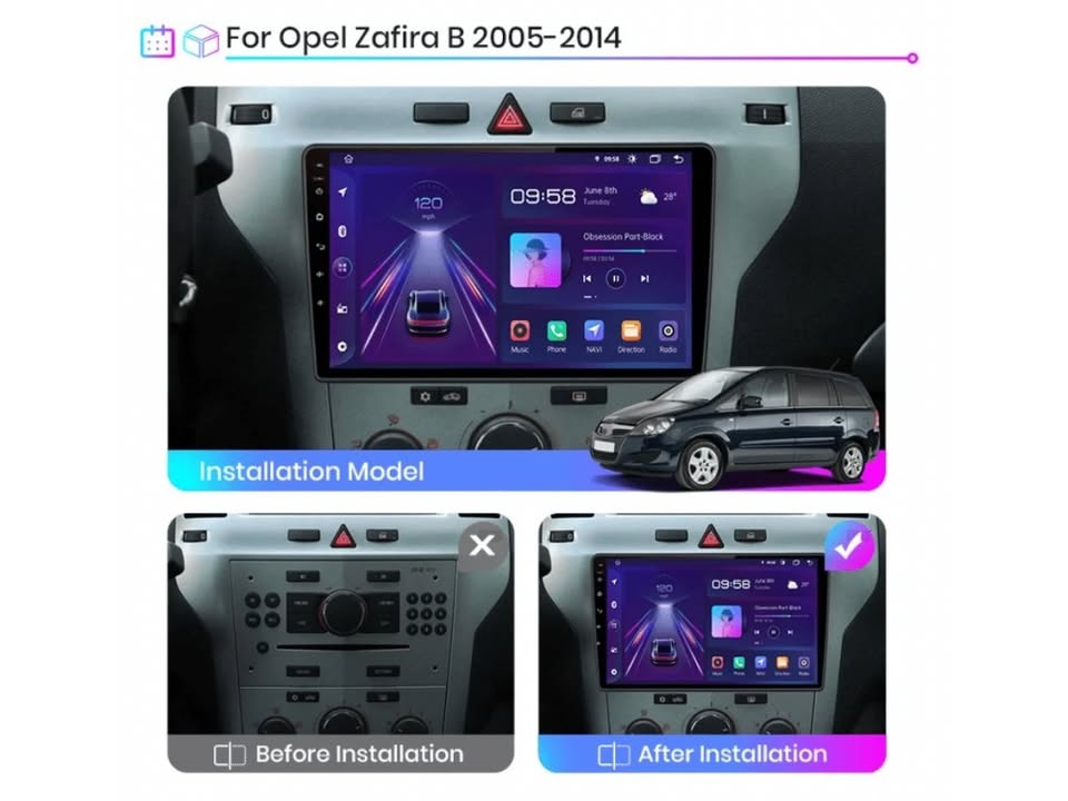 Android autorádio s navi pro OPEL ZAFIRA B (2005-2014) - 4