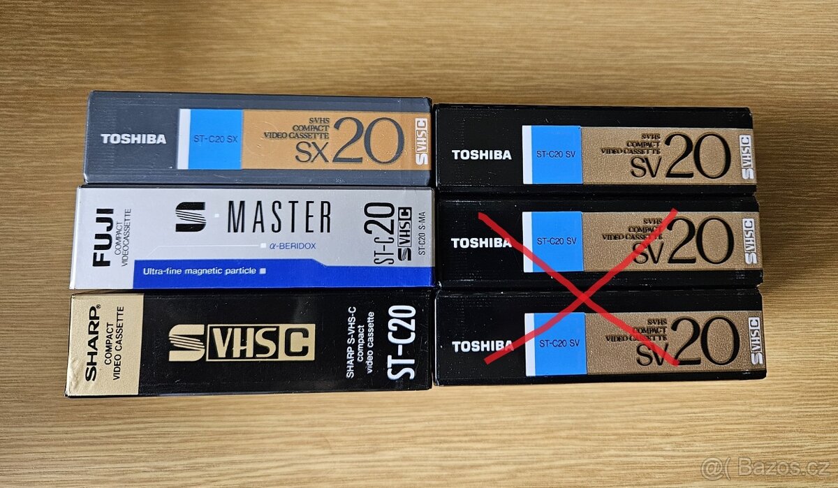 FUJI-SHARP-TOSHIBA Profi Japonské videokazety S-VHS-C - 4