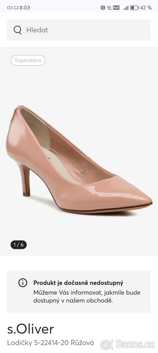 Nové lodičky s.Oliver 41 lesklé růžové - 4