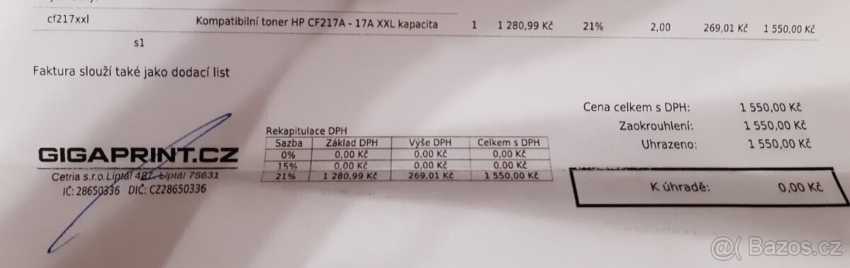 Kompatibilní toner HP CF217A - 17A XXL - 4
