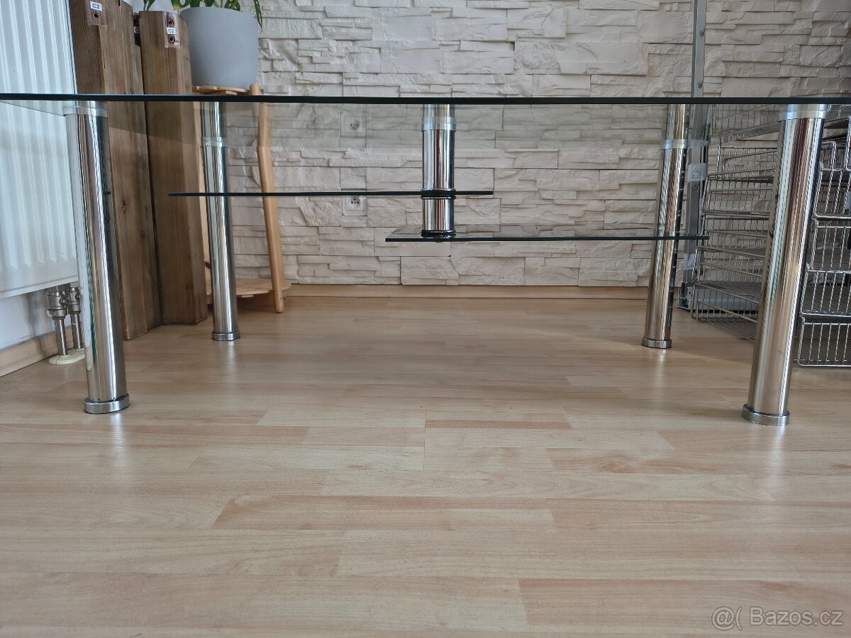 Skleněný konferenční stolek / prosklený stůl - 4