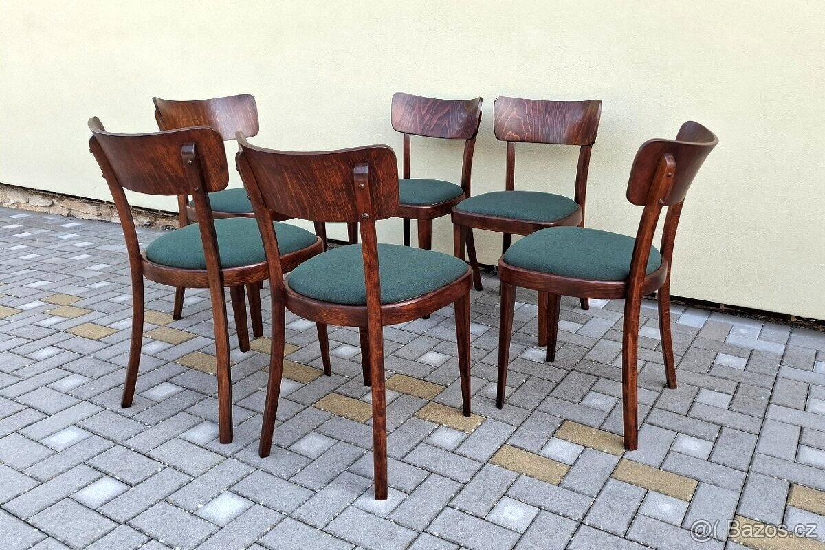Polstrované jídelní židle THONET 6ks - 4