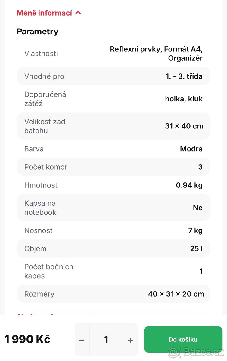 Školní batoh Bagmaster 1.-3. třída - 4