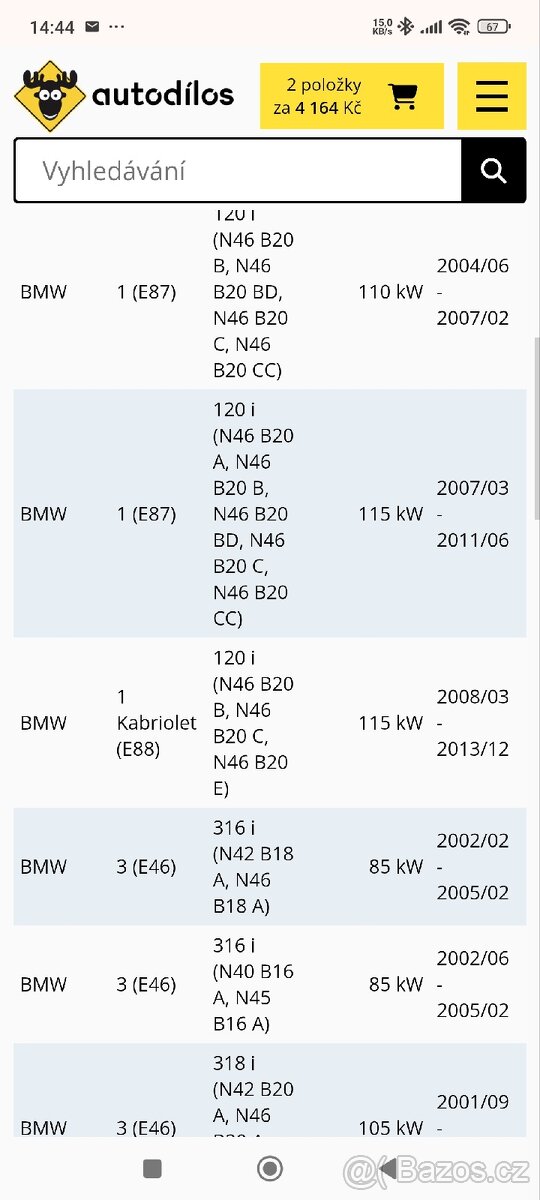 Pístní kroužky pro BMW - 4