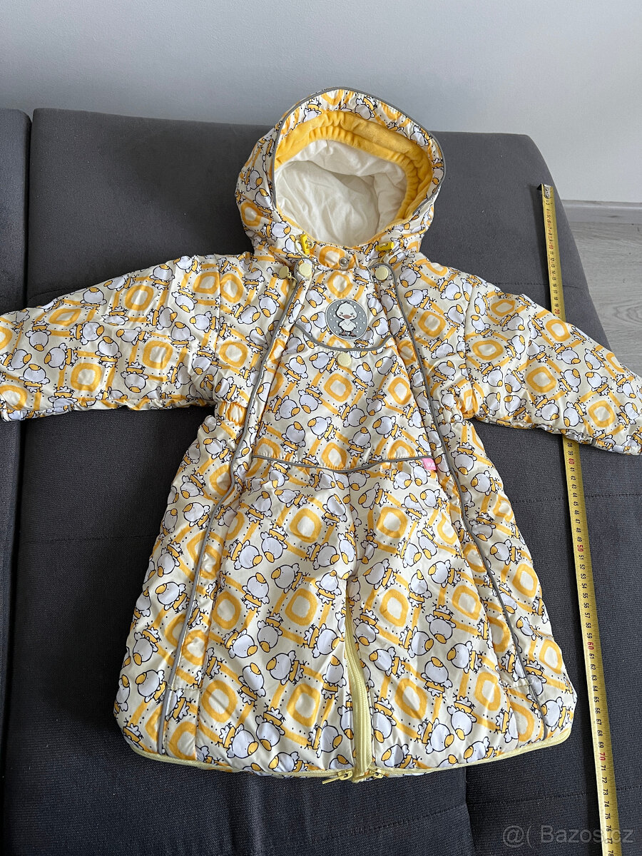 Zimní kombinéza / fusak 2v1 s teplou odepínací vlněnou vložk - 4