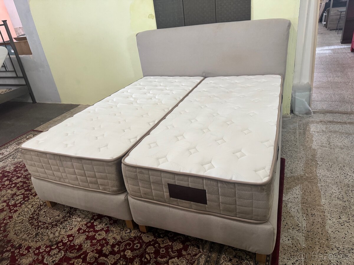 Luxusní boxspring postel IKEA mjolvik 180x200 - 4