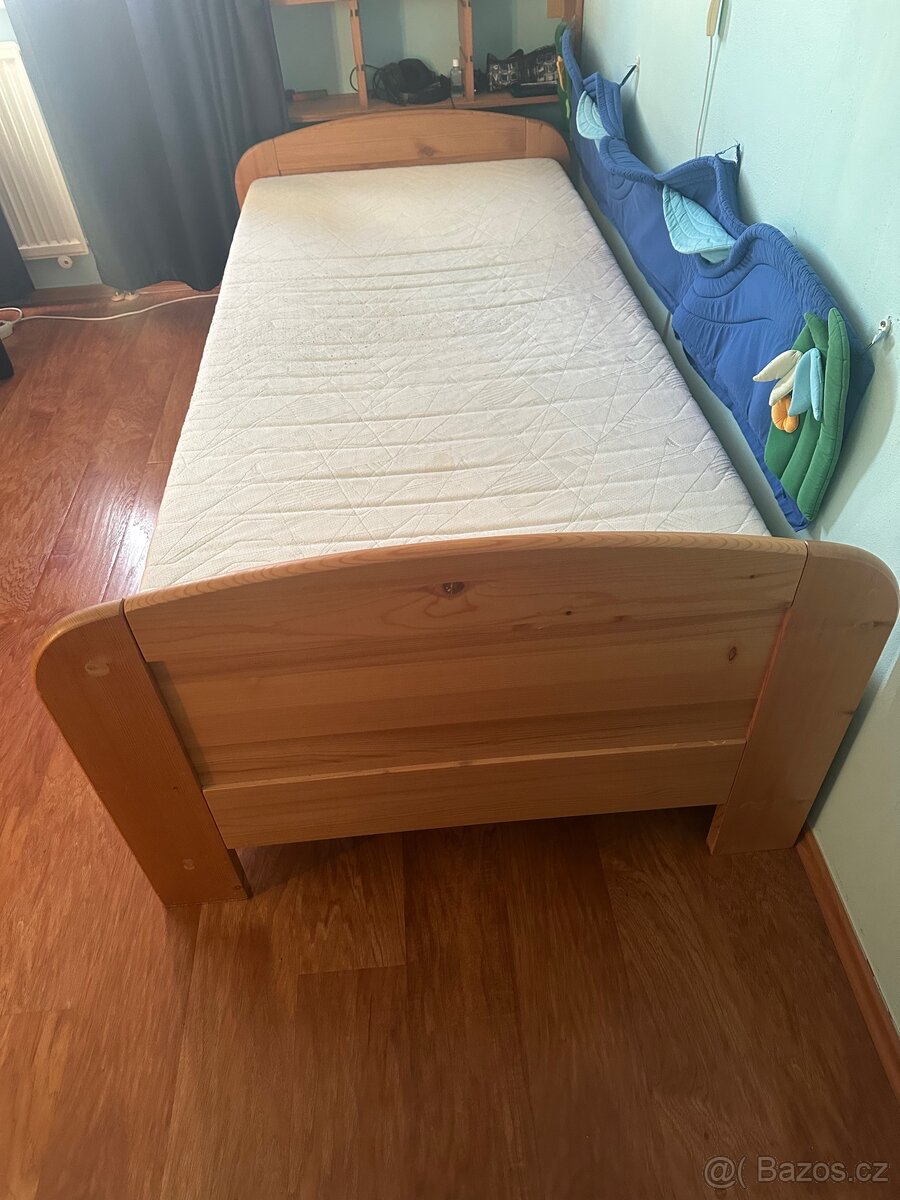 Dřevěná postel 90x200 - 4