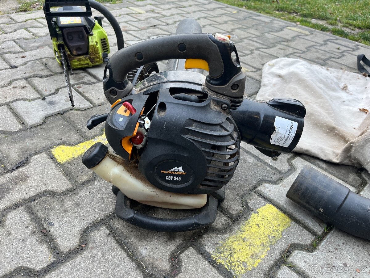 Prodám motorovou pilou a fukar na listí MC culloch - 4