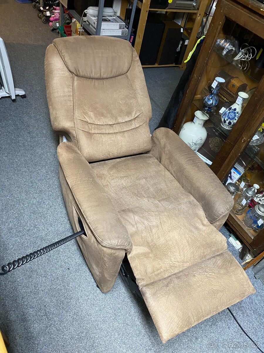 HUKLA - ELEKTRICKY POLOHOVATELNÉ KŘESLO-1motor, MIKROPLYŠ - 4