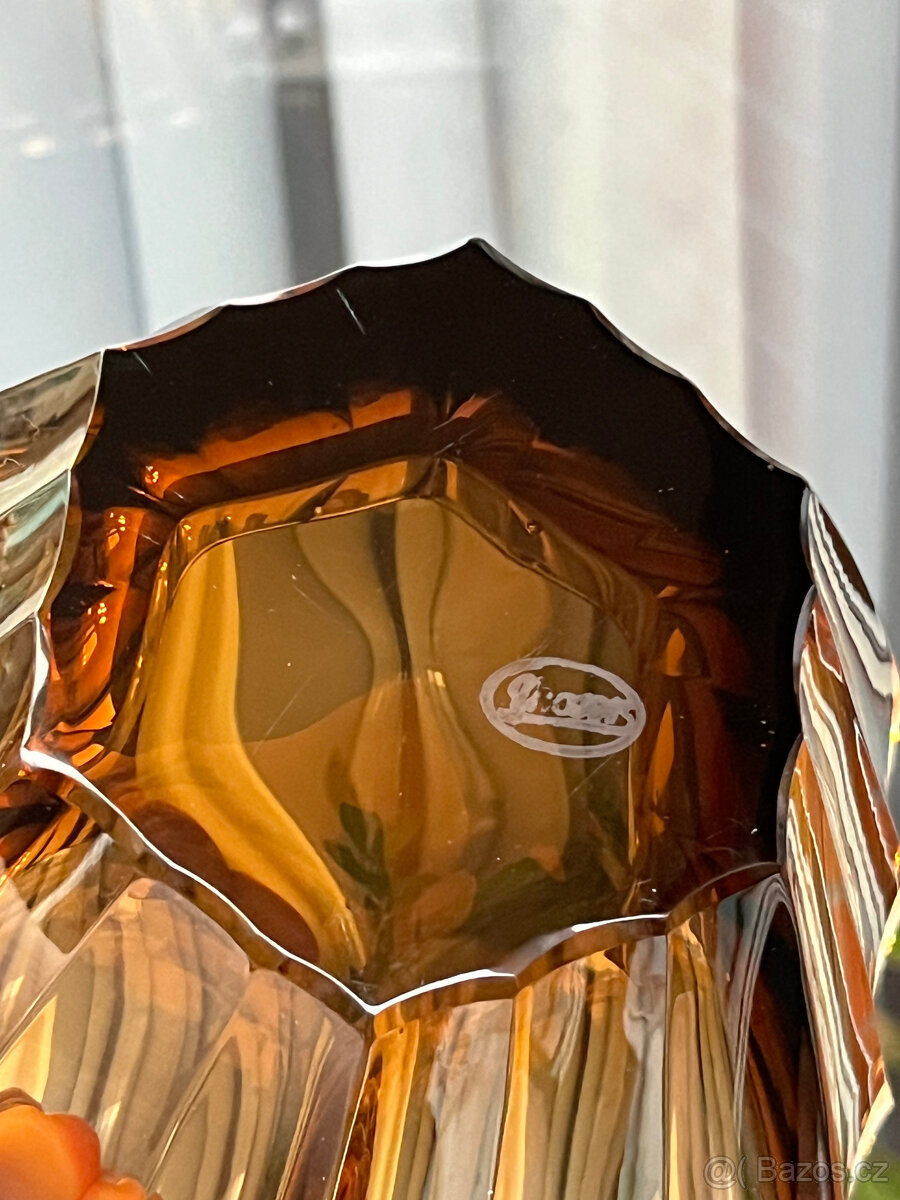 Moser Váza, žardiniéra V 10 cm, kouřové sklo - 4