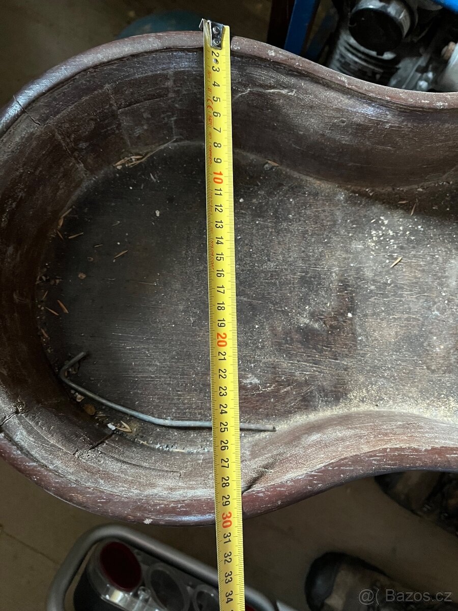 Starožitná taburetka/ dřevěná žardiniéra - 4