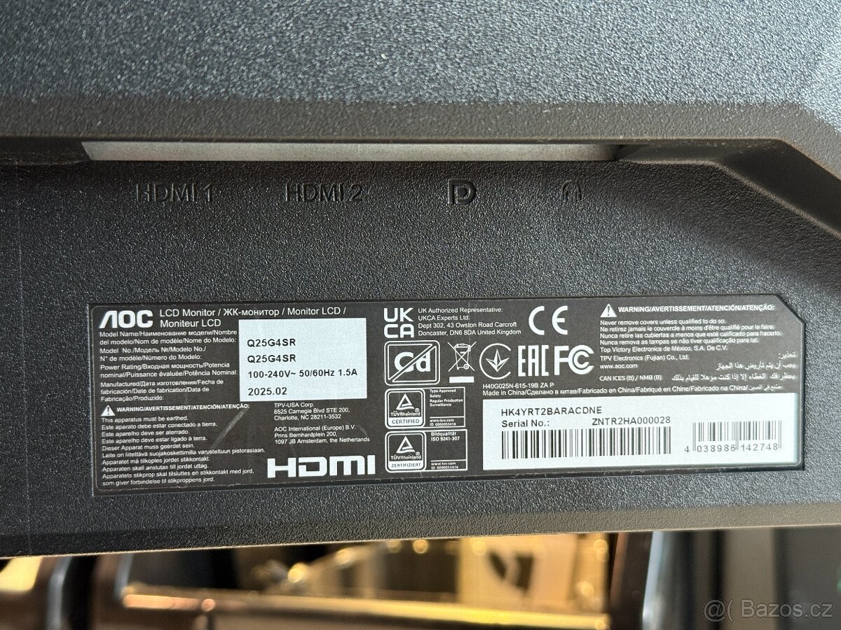 AOC | 25", 1440p, 300Hz - 4