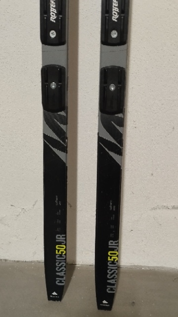 Dětské běžky Quechua Classic 50 Jr. šupiny 150 cm + vázání - 4