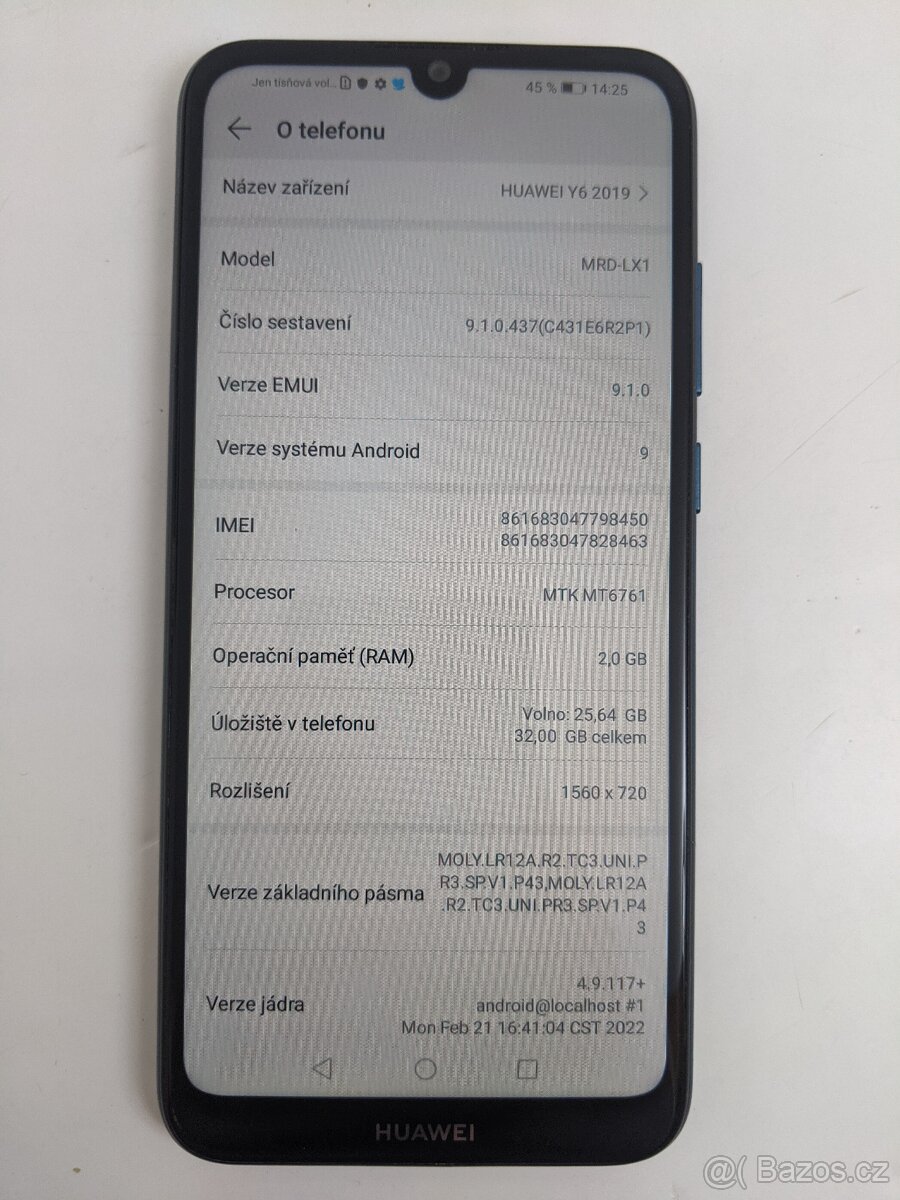Huawei Y6 (2019) 2/32gb Sapphire Blue. Záruka 6 měsíců. - 4