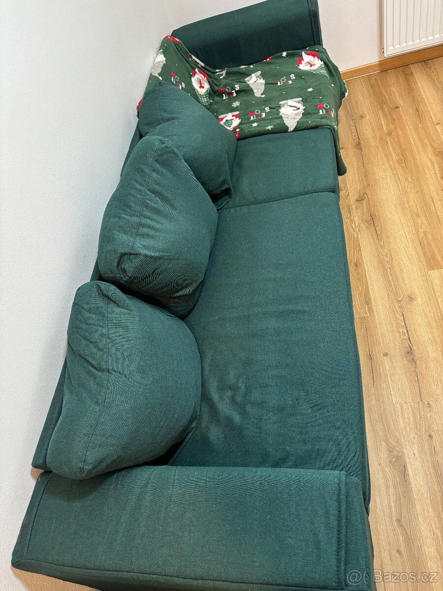 Zelený gauč nerozkládací - 4