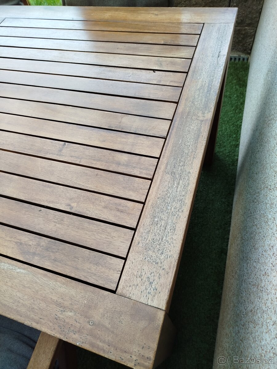 Zahradní set 1stůl + 4 polohovací křesla s polstry - 4