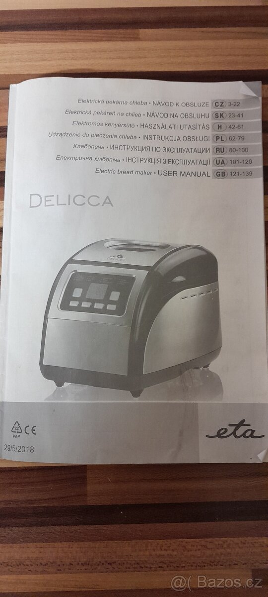 Domácí pekárna ETA - 4
