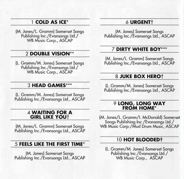 cd Foreigner – Records 1982 - 4