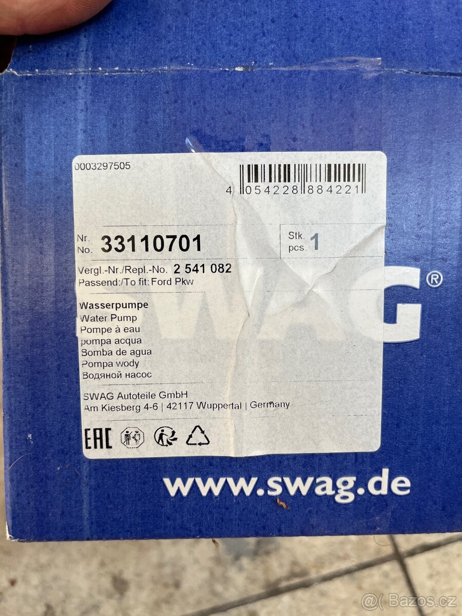 Vodní čerpadlo, chlazení motoru SWAG 33110701 Ford Transit - 4
