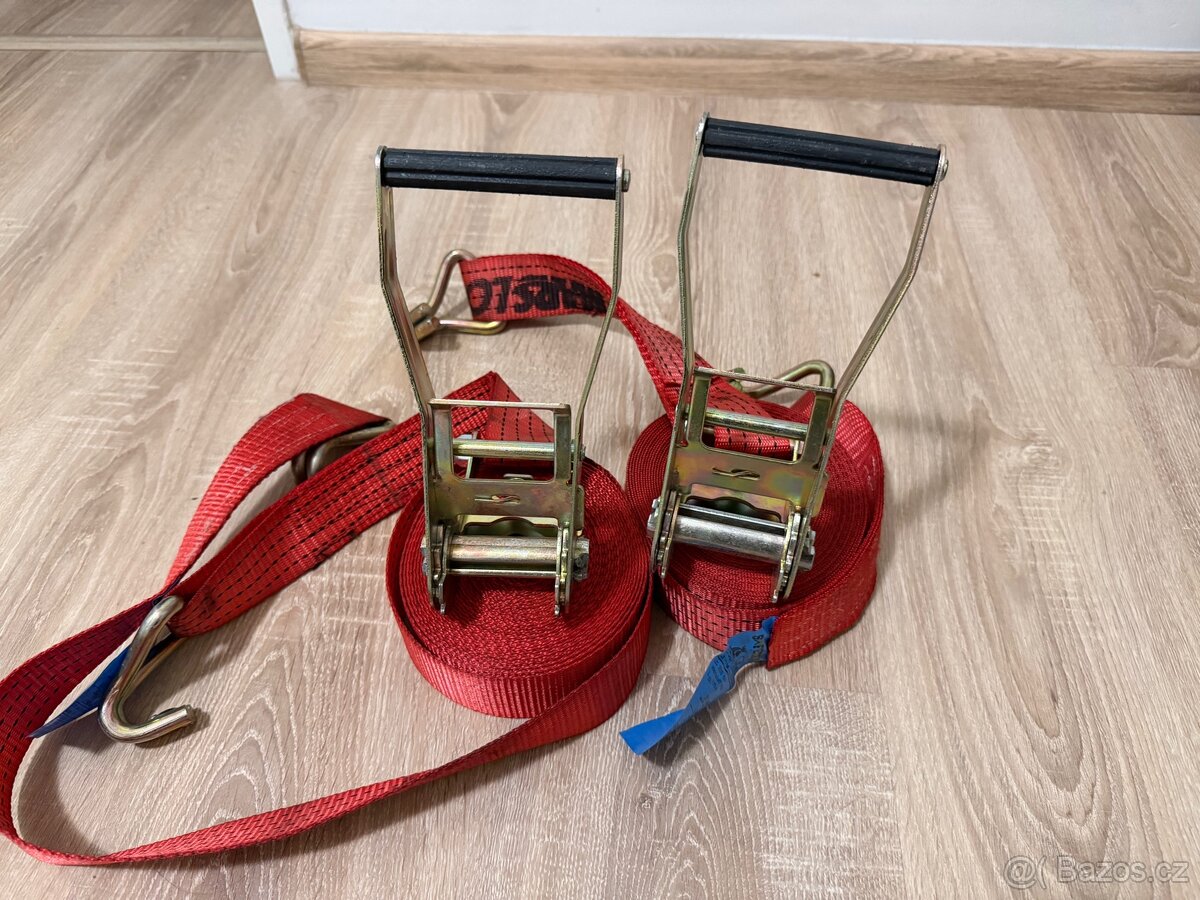 Upínací popruhy s ráčnou a háky - 4