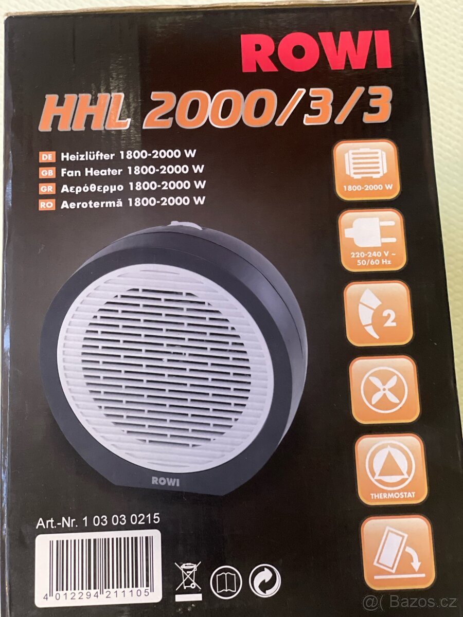 Teplovzdušný ventilátor ROWI - 4