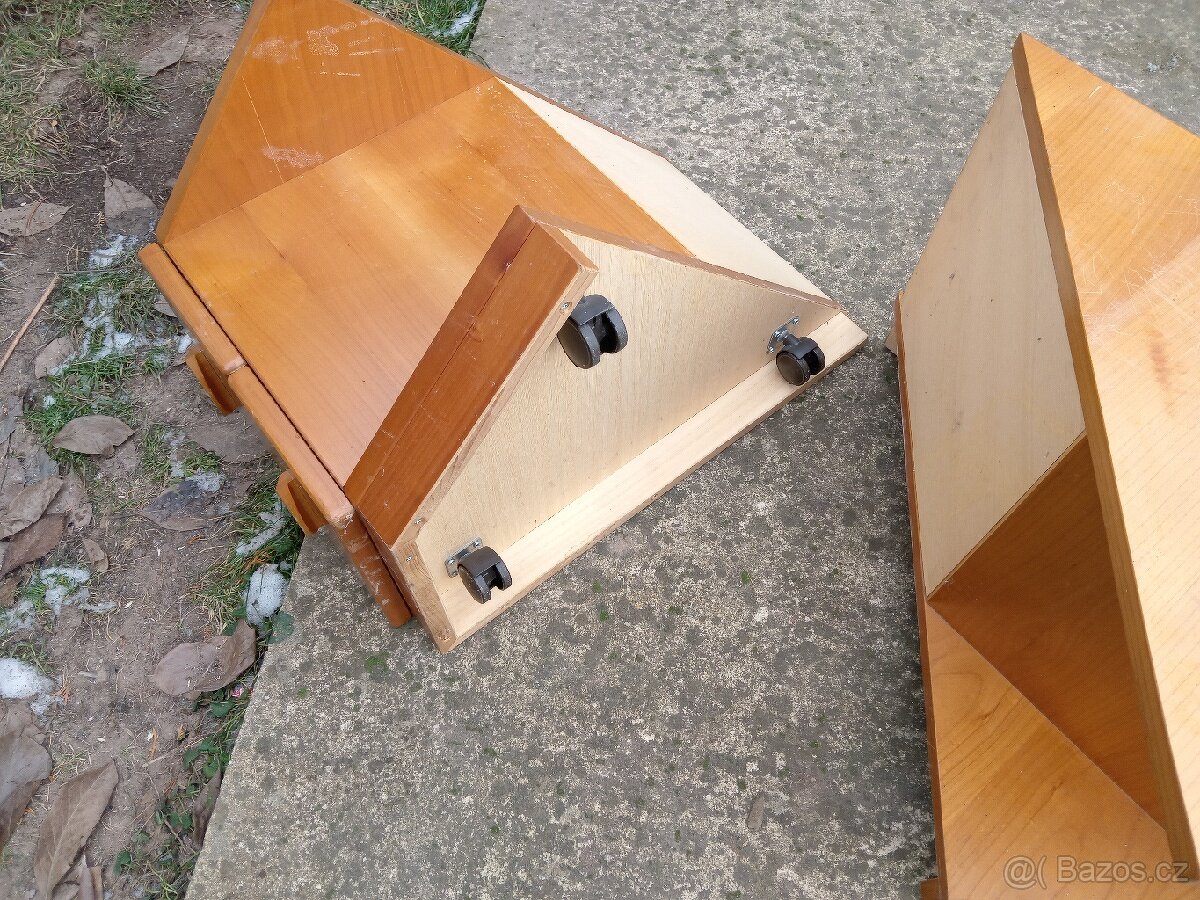 2-dílná rohová skříňka, stolek - 4