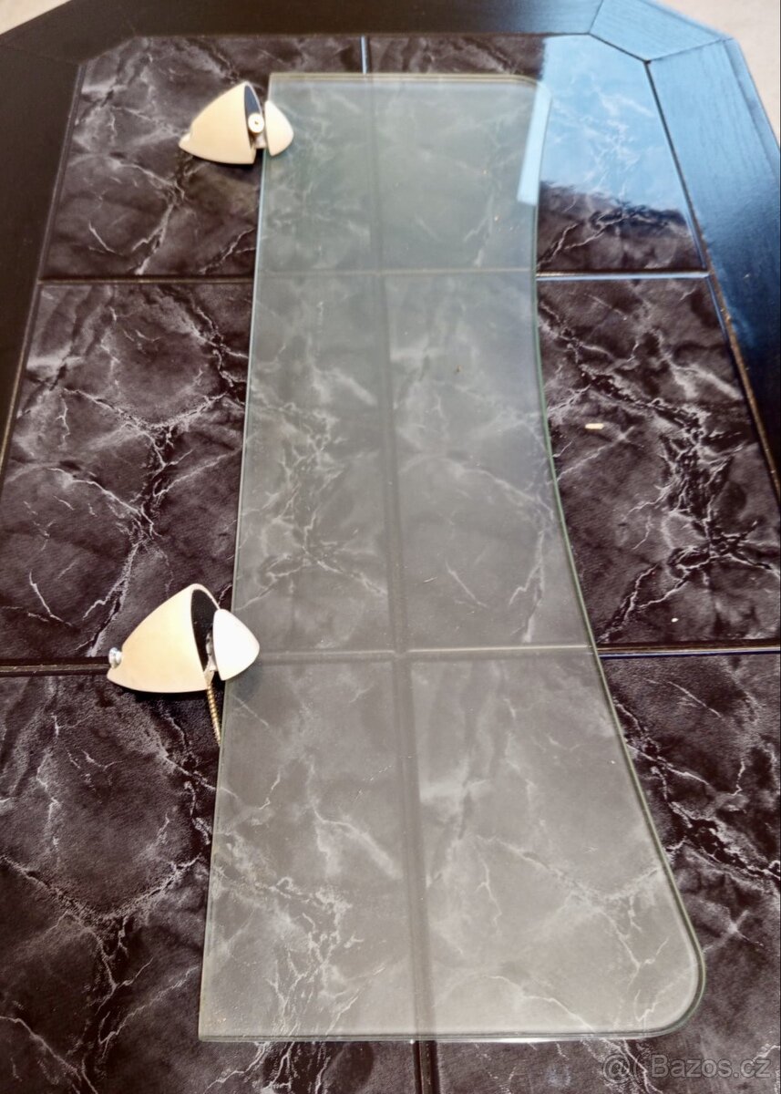 2 skleněné police 60cm a 80cm - 4