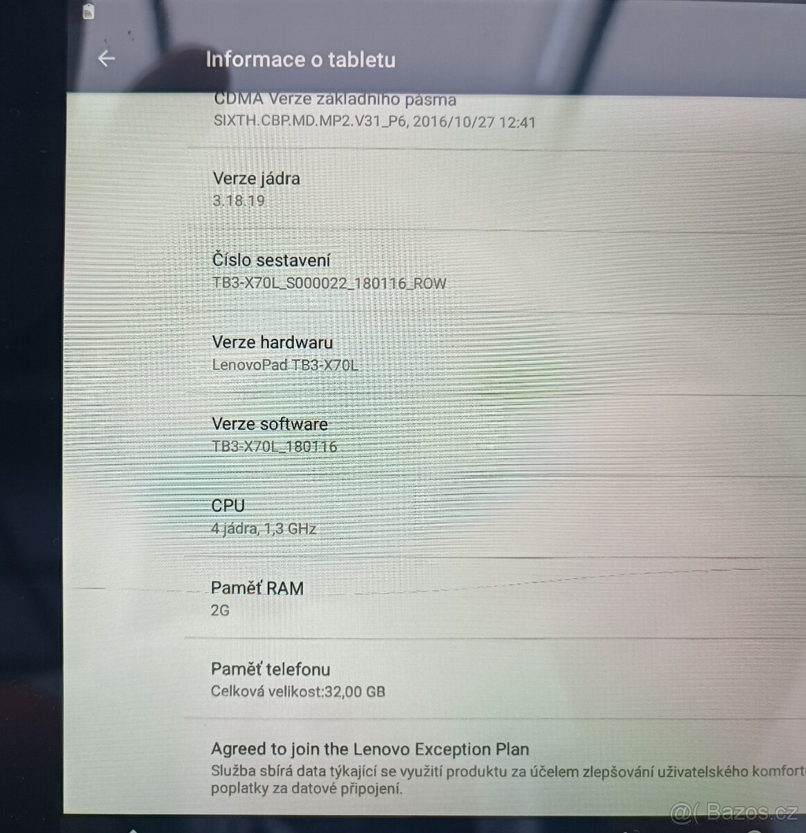 Lenovo (TB3-x70L) Tab3 / 10" / 2GB RAM /SIM - LTE / PRASKLY - 4