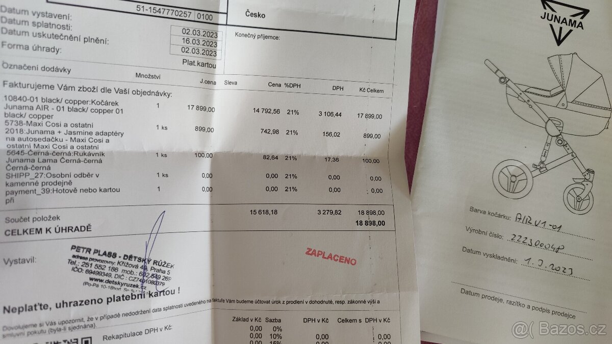 Kočárek Junama a zdarma výbava - 4