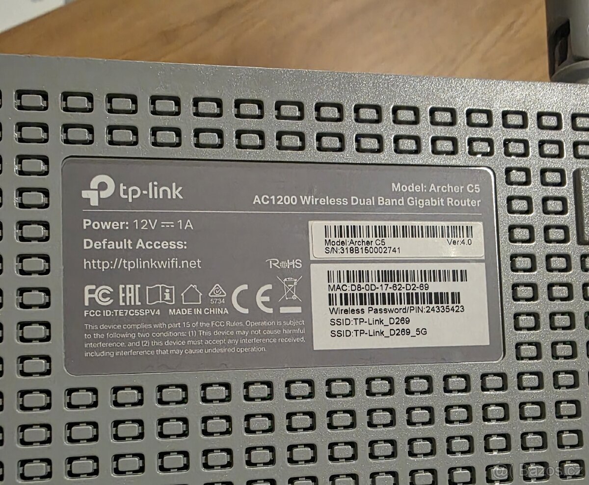 WiFi router TP-Link Archer C5 (AC1200, Dual Band) - 4