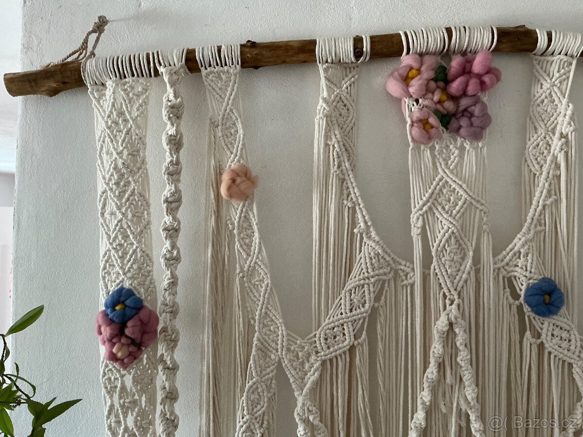 Macramé dekorace na zeď - 4