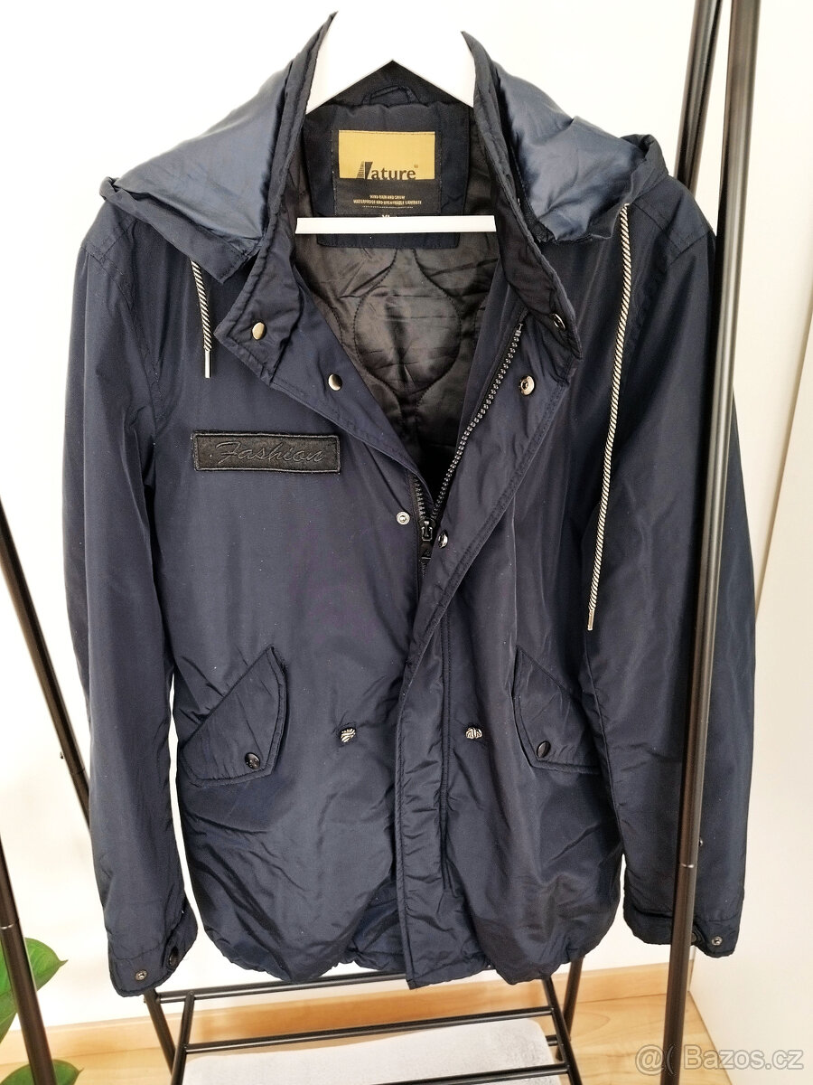 Pánská tmavě modrá podzimní / zimní bunda vel XL - 4