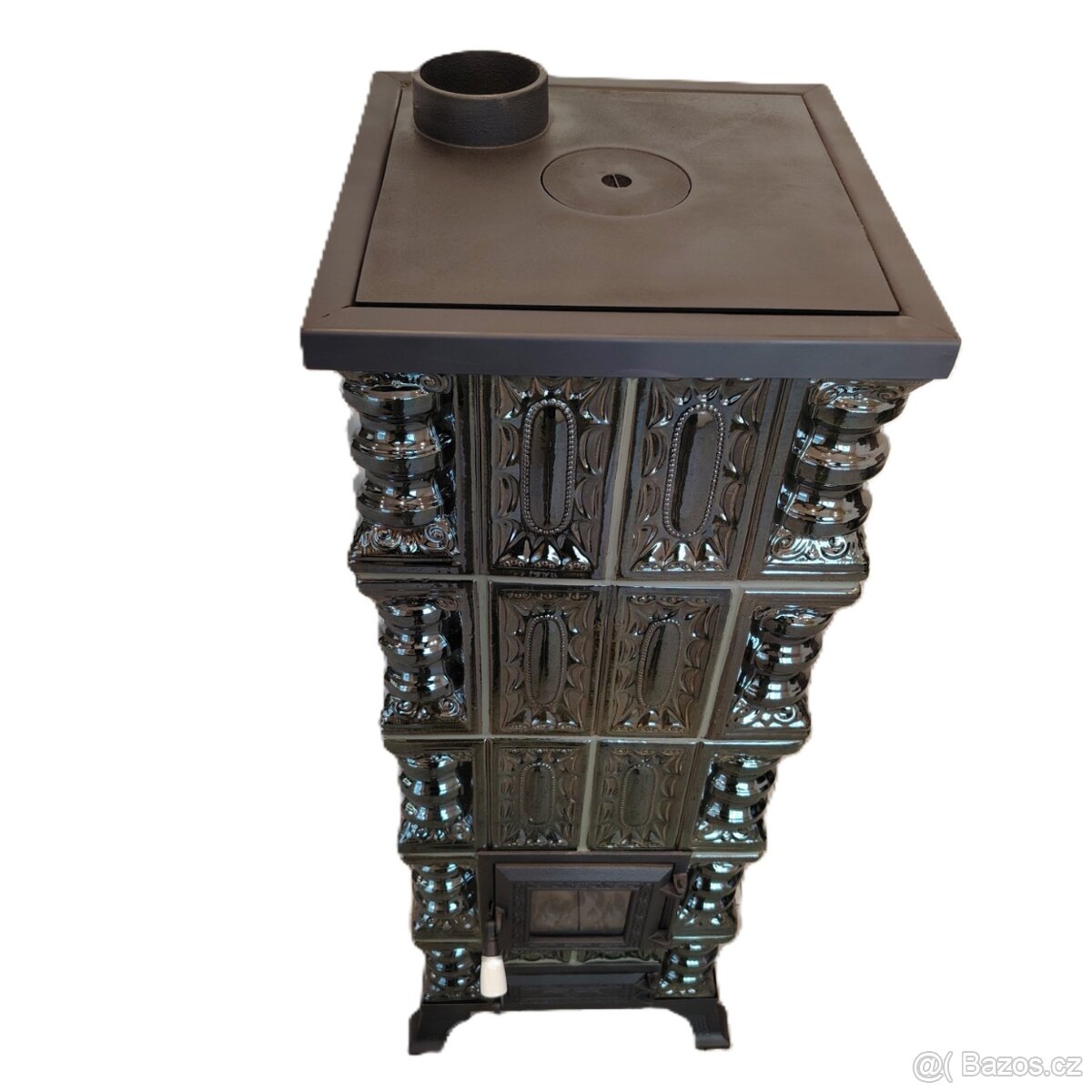 Kachlová kamna Dana s varnou deskou zelená - 4