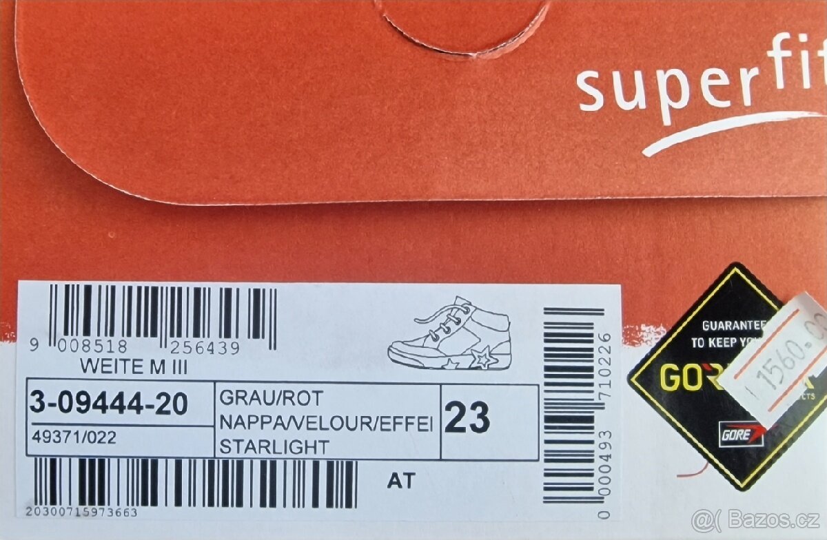 Celoroční Gore Tex boty Superfit Starlight
vel. 23 - 4