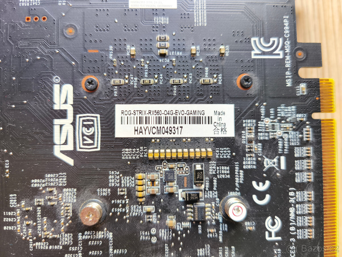 Asus Radeon ROG STRIX RX 560 O4G EVO Gaming - 4