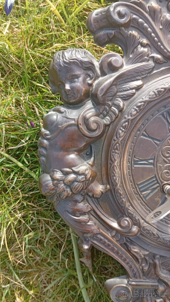 Starožitné holandské mosazné hodiny - 4